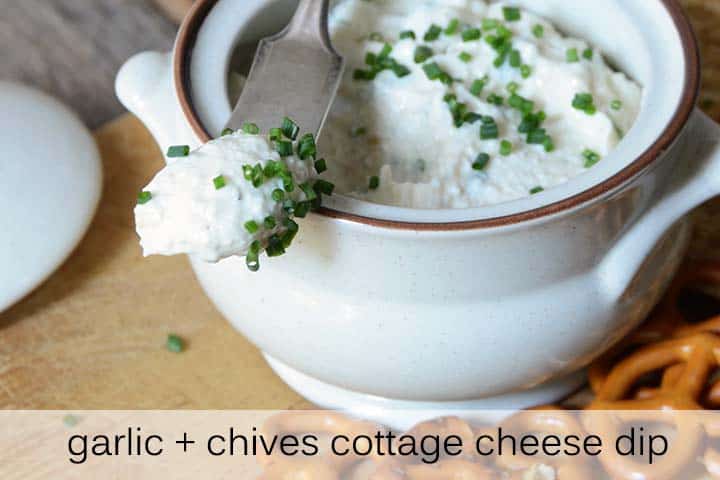 Garlic and Chive Cottage Cheese Dip with Description