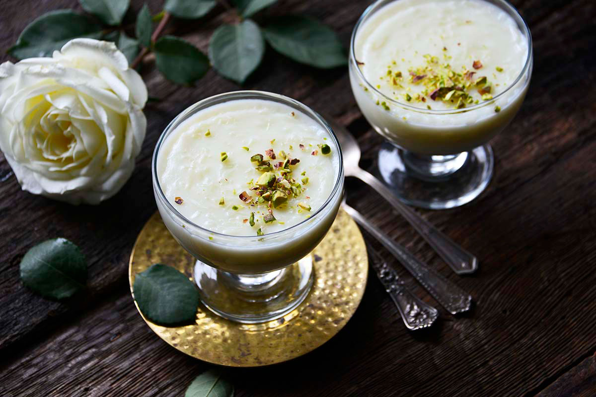 arabic rice pudding made on the stovetop