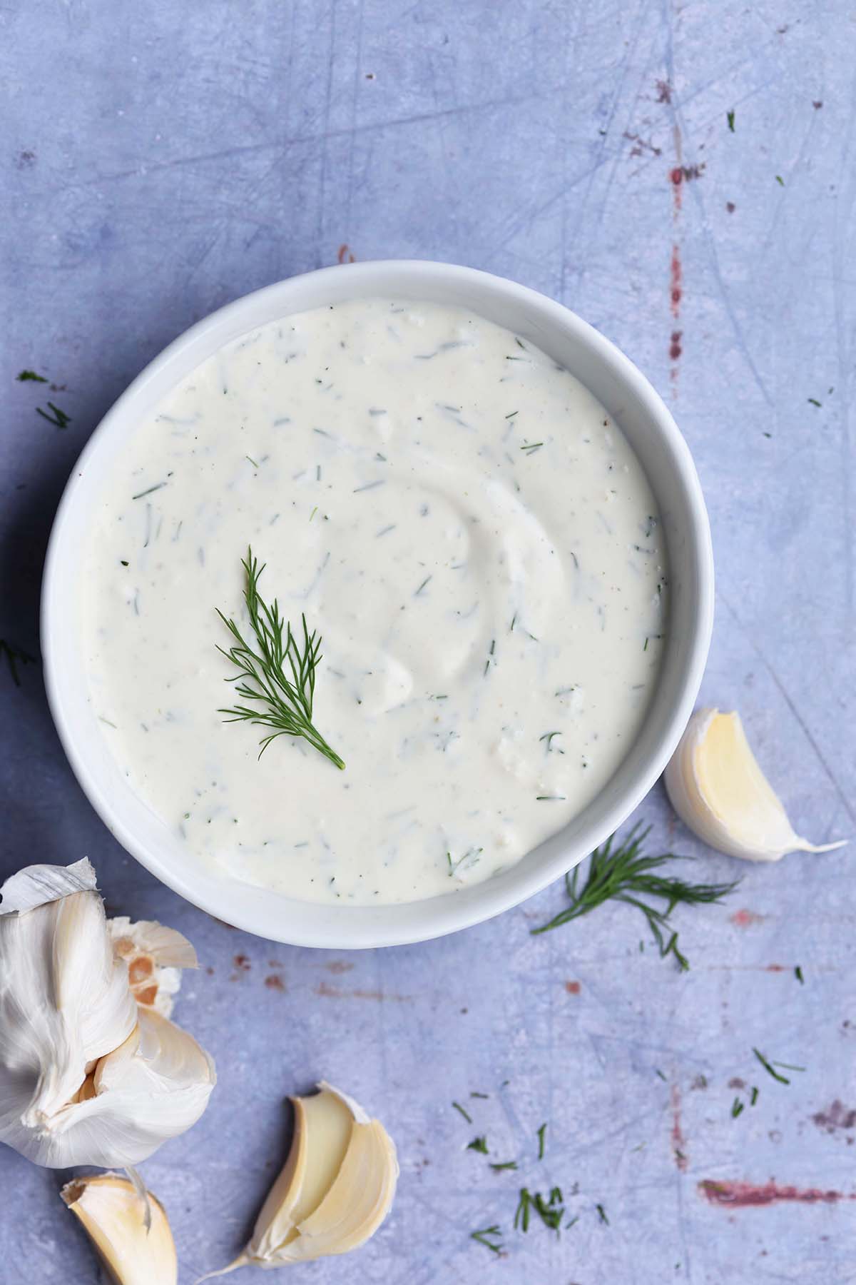 easy homemade ranch salad dressing recipe with mayo and fresh herbs