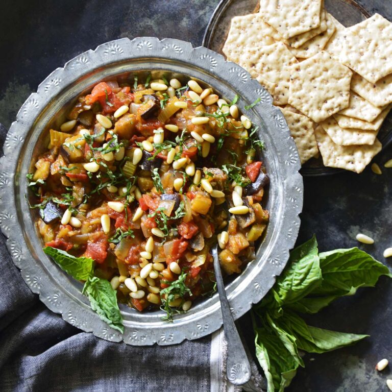 sicilian caponata recipe featured image