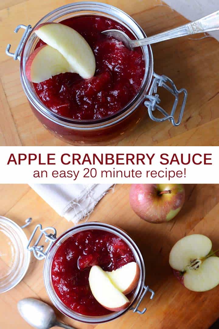 Apple Cranberry Sauce Recipe Pin