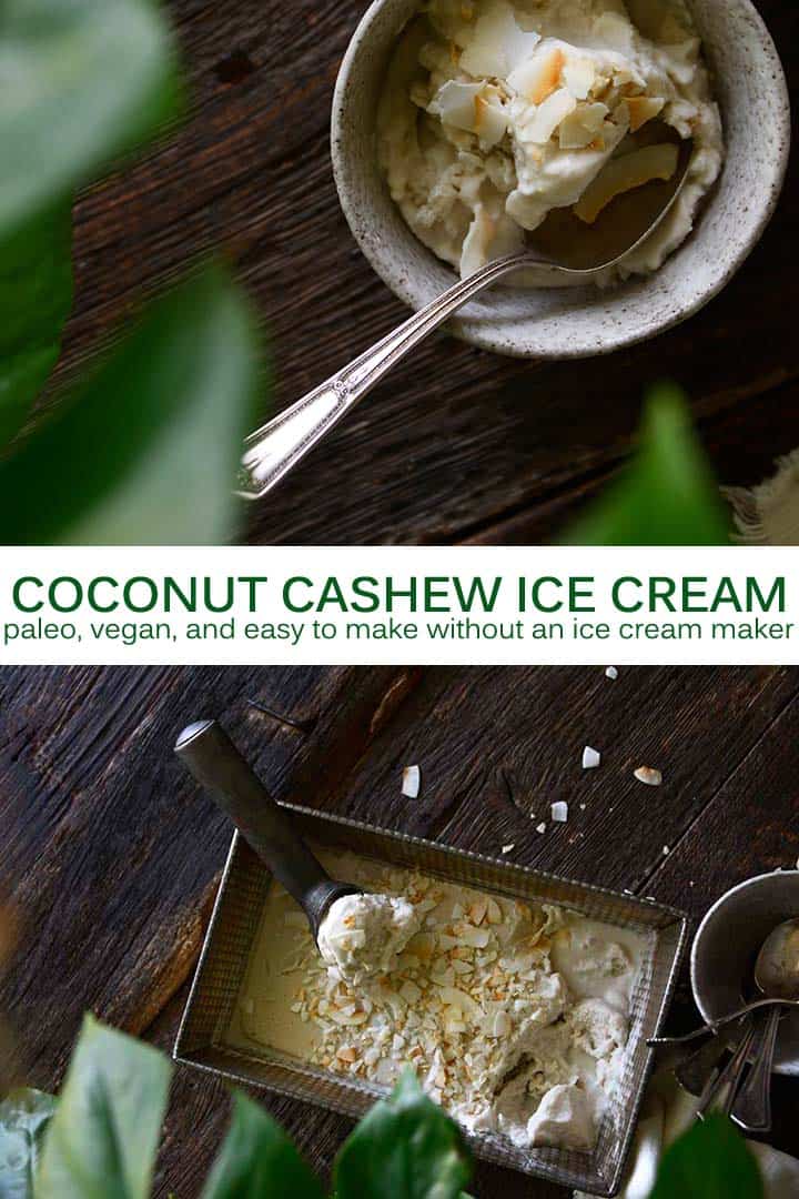 Coconut Cashew Ice Cream Recipe Pin