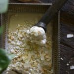 Coconut Ice Cream in Vintage Metal Container