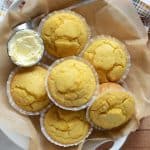 Overhead View of Easy Cornbread Muffins