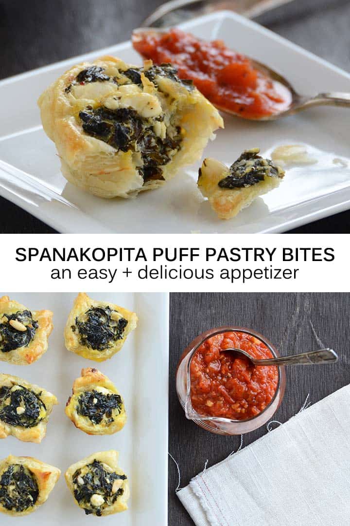 Spanakoptia Puff Pastry Bites Pin