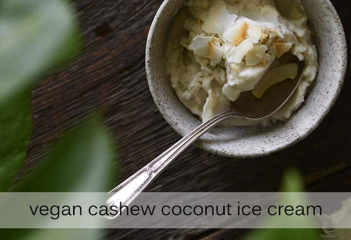 Vegan Cashew Coconut Ice Cream with Description