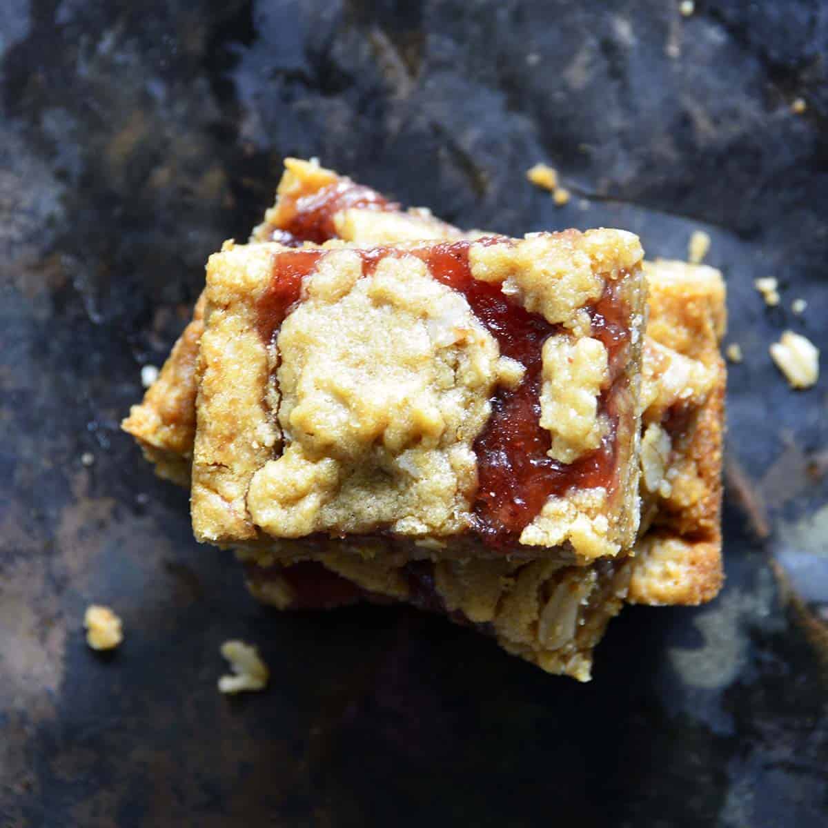 peanut butter and jelly bars featured image