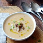 cauliflower beer cheese soup recipe featured image