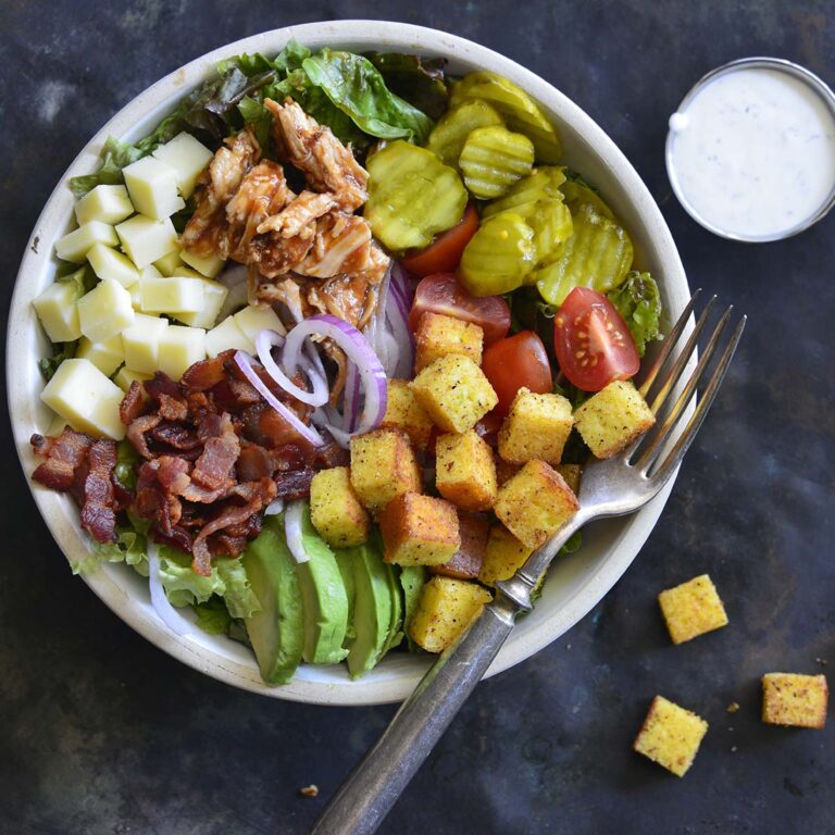 keto bbq chicken salad recipe featured image