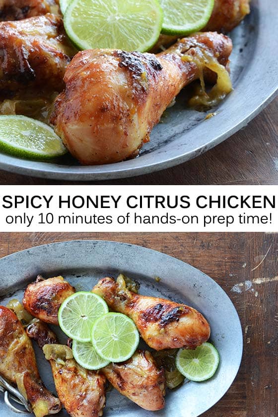 Spicy Honey Citrus Chicken Recipe Pin