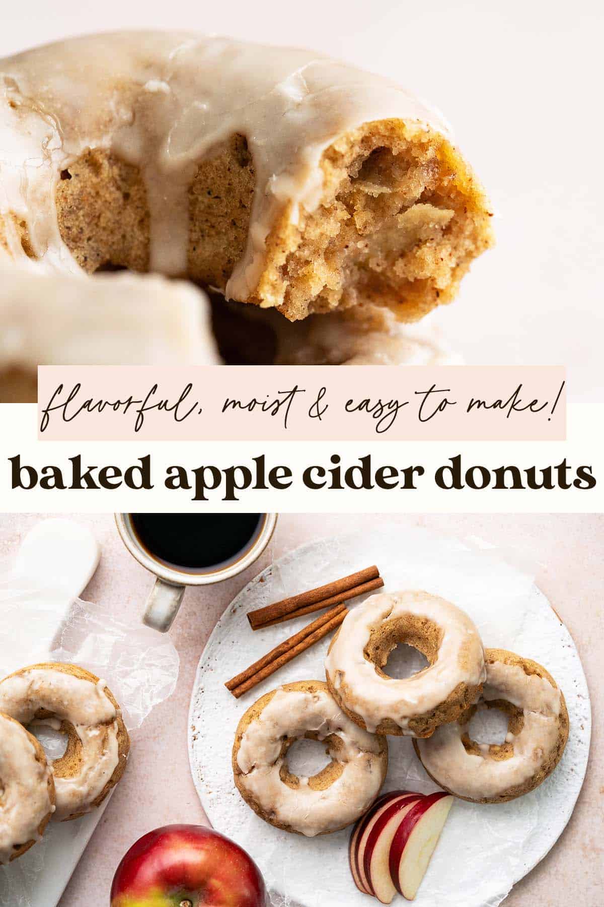 baked apple cider donuts recipe pin
