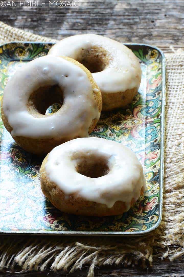 baked apple donuts on plate