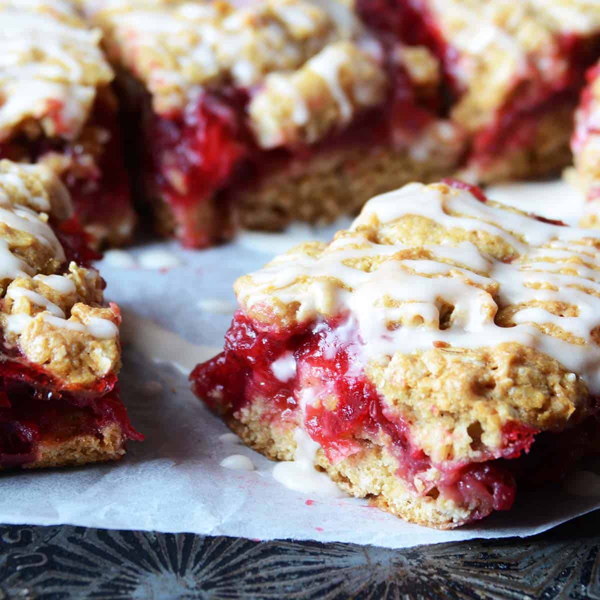 cranberry oatmeal bars featured image