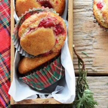 cranberry muffins recipe featured image