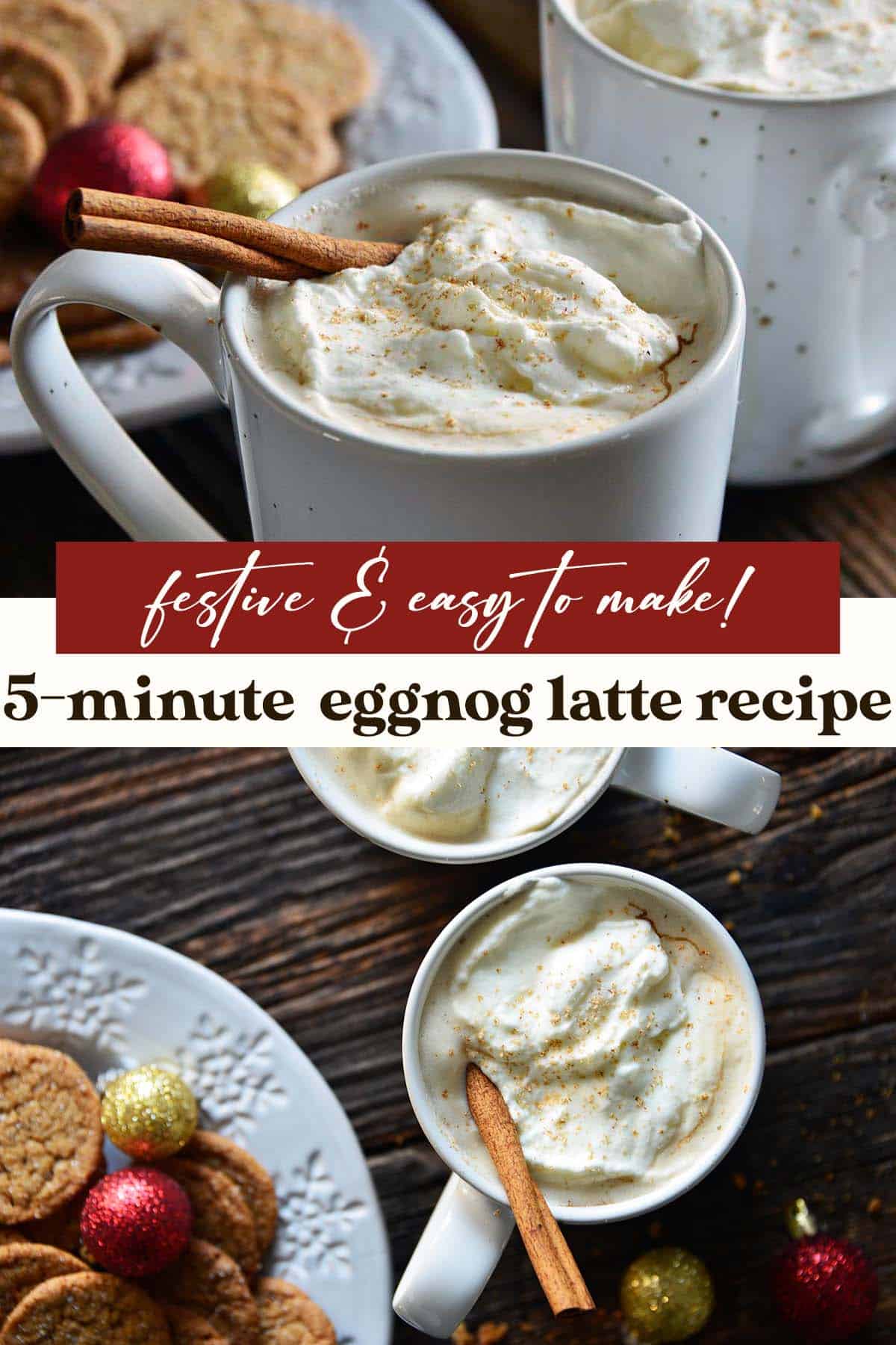 easy eggnog latte recipe pin