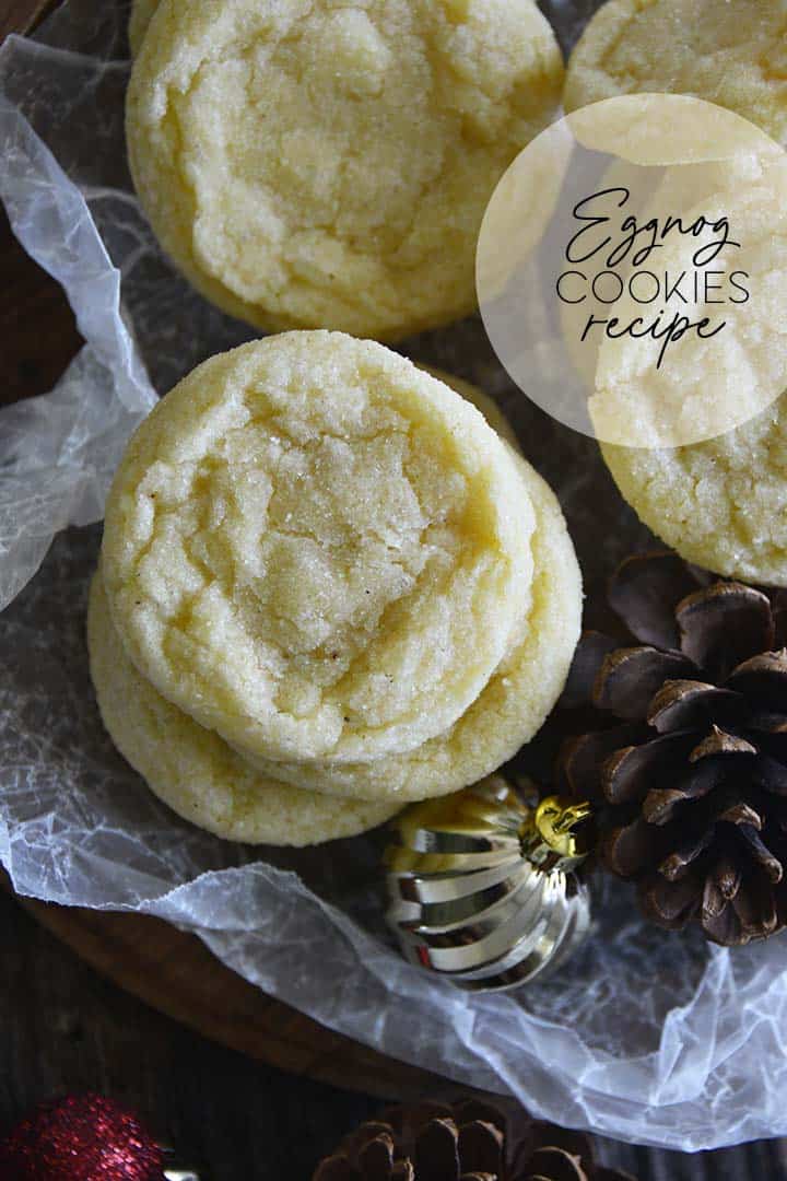 eggnog cookies recipe graphic