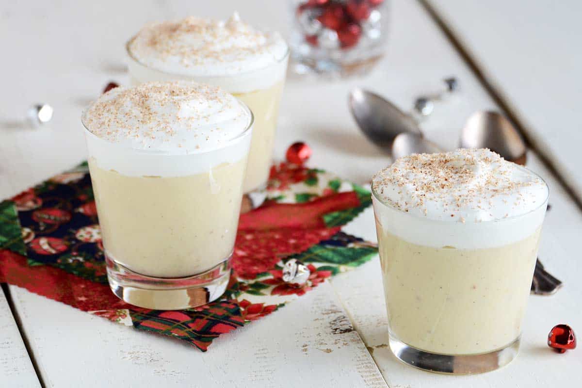 healthy almost instant eggnog pudding for christmas