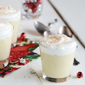 healthy eggnog pudding featured image