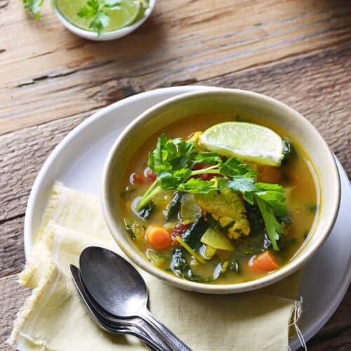 thai vegetable detox soup featured image