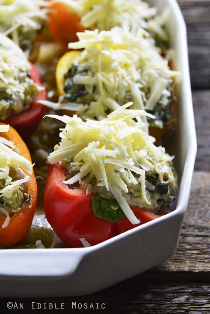 Cheese on Top of Keto Stuffed Peppers