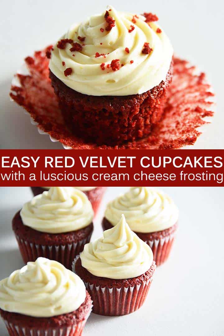 Easy Red Velvet Cupcakes Recipe Pin