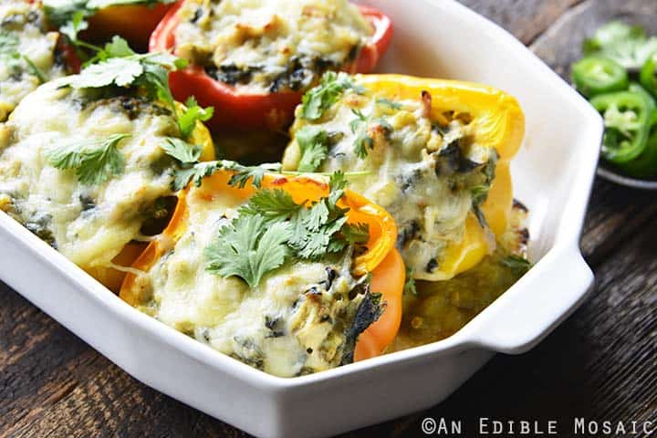 Low Carb Chicken Stuffed Peppers