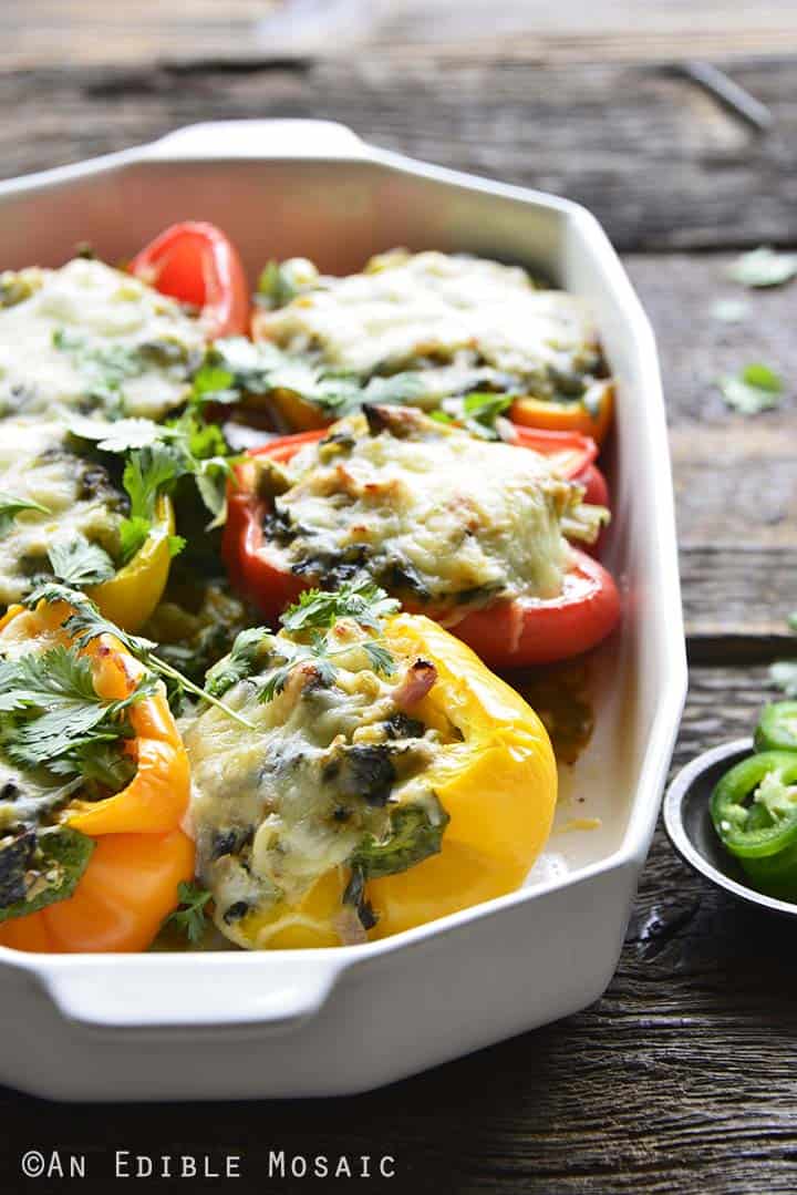 Front View of Mexican Keto Stuffed Peppers Recipe