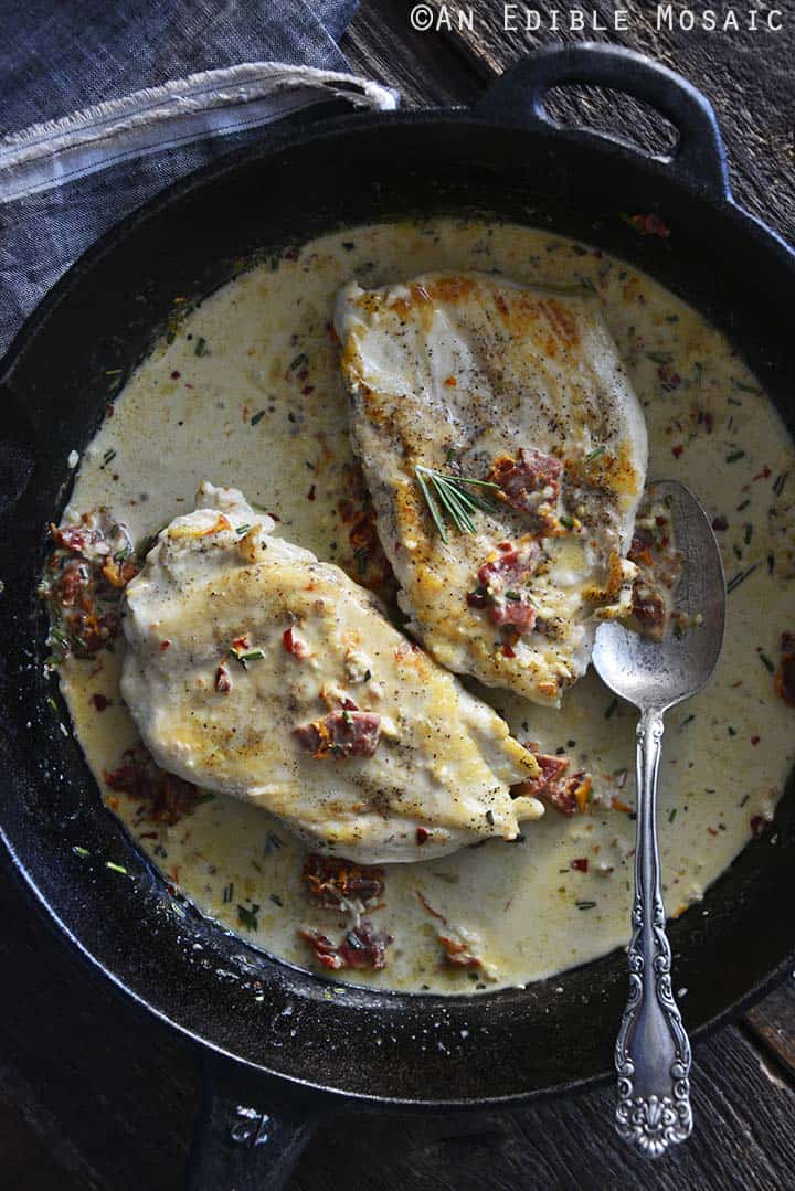 Marry Me Chicken in Cast Iron Skillet