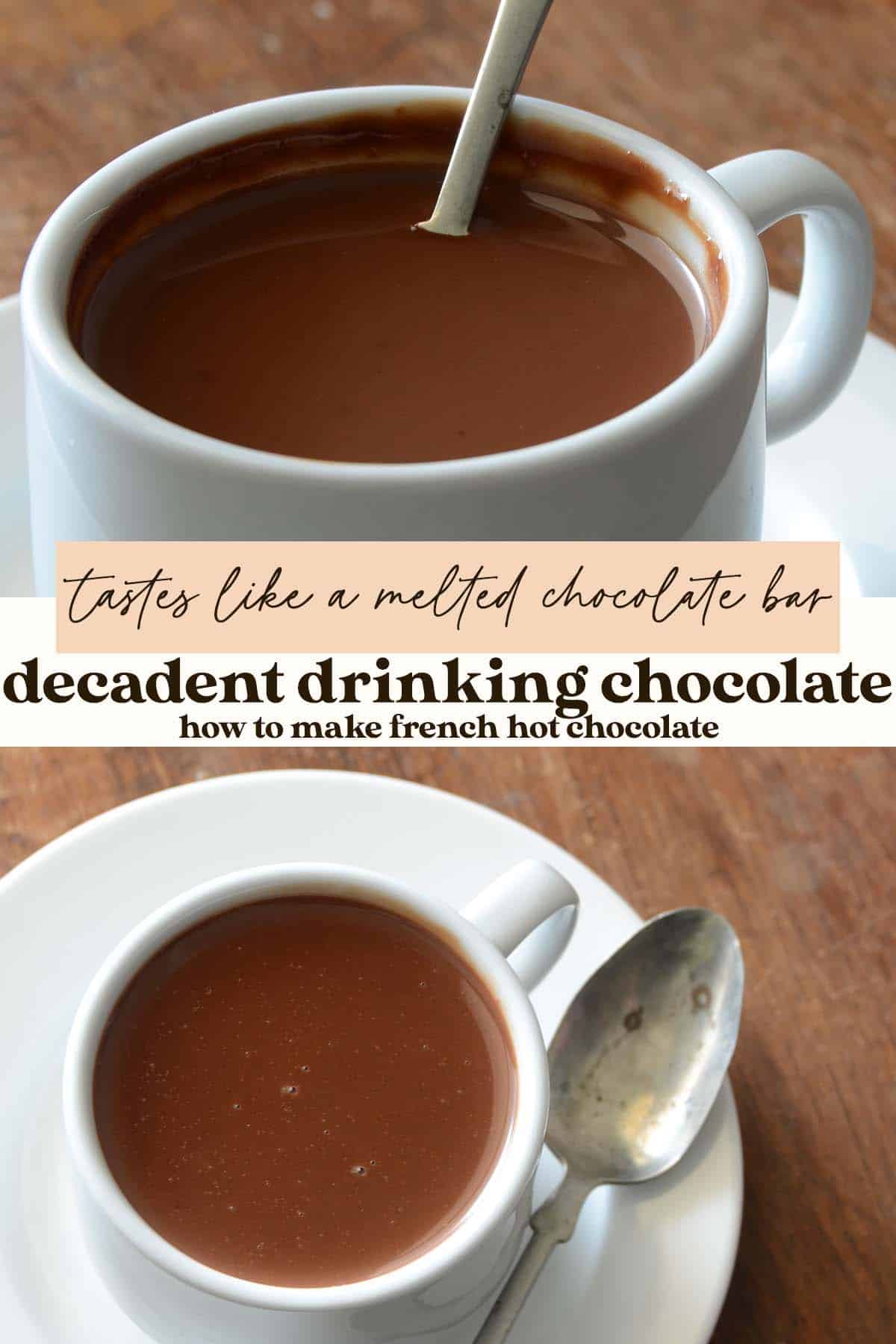 how to make french drinking hot chocolate pin