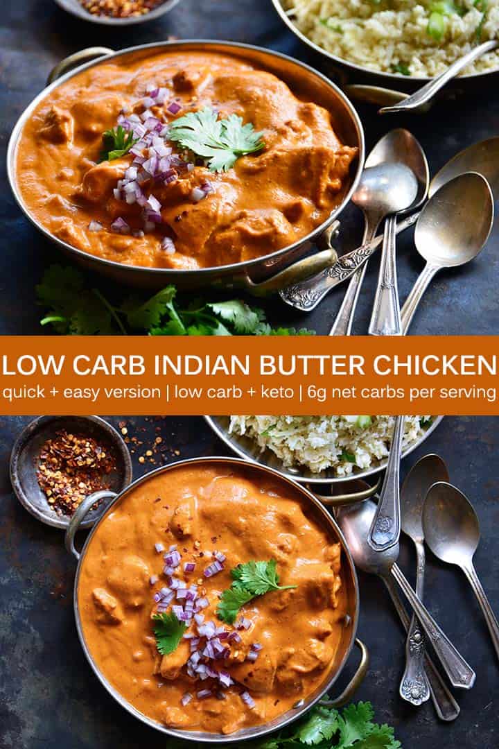 Low Carb Indian Butter Chicken Recipe Pin