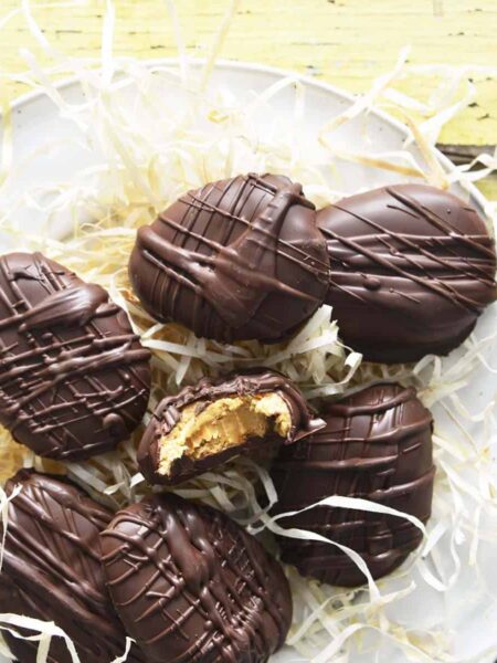 chocolate covered peanut butter candy recipe featured image