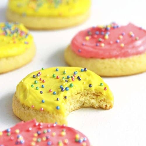 soft frosted sugar cookies recipe featured image