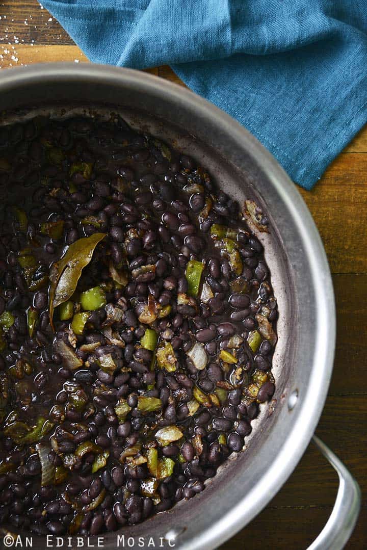 Black Beans in Pot