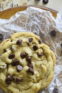 Single Serving Chocolate Chip Cookie Recipe Featured Image