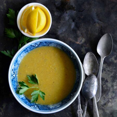 easy authentic middle eastern red lentil soup recipe featured image