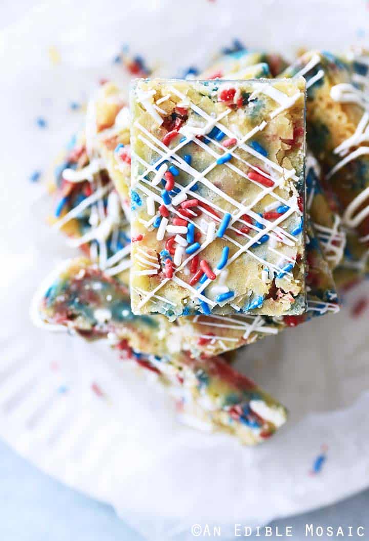 Red White and Blue Cookie Bars