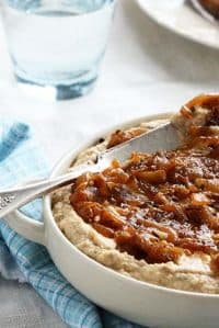 caramelized onion chickpea spread featured image