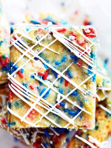 Fourth of July blondie dessert bars featured image