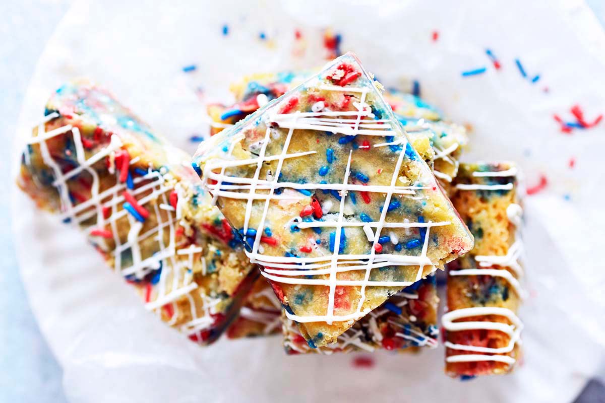 Independence Day blondie bar cookies