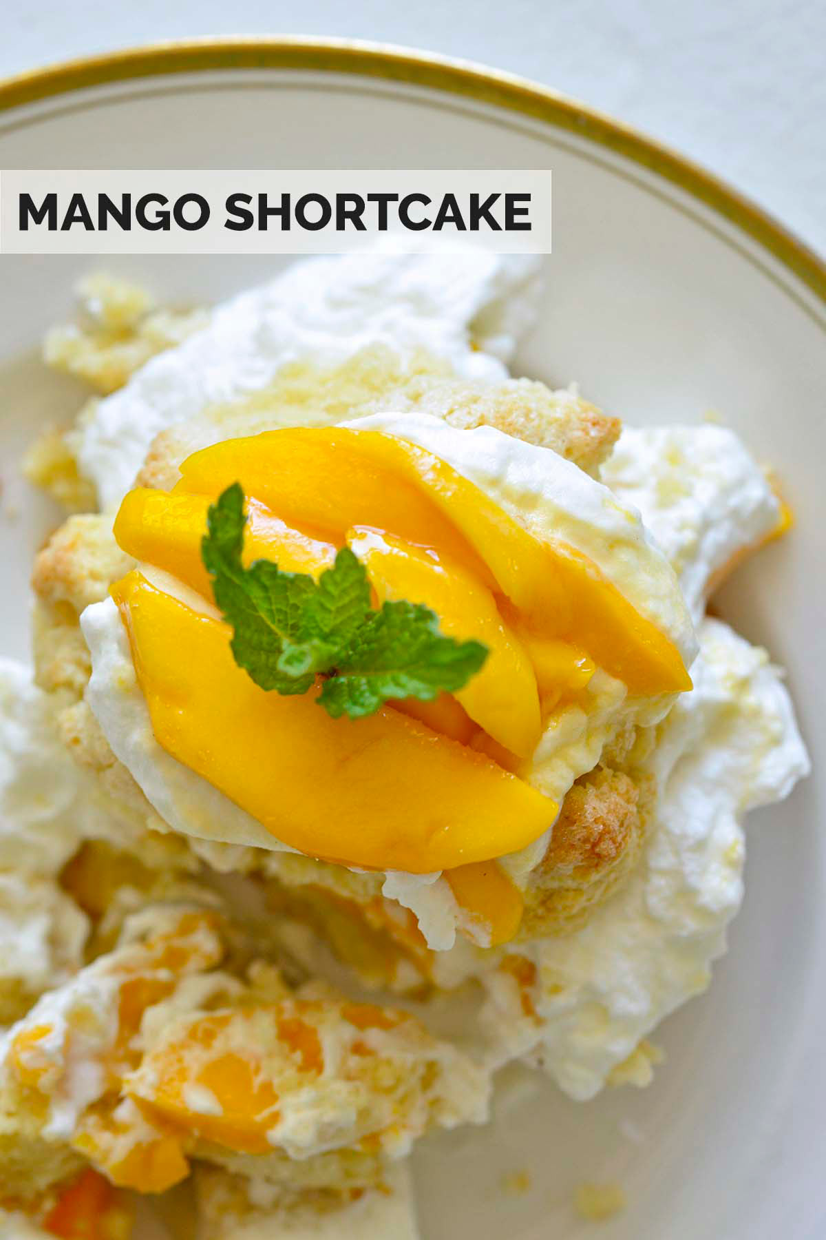 mango shortcake recipe pin