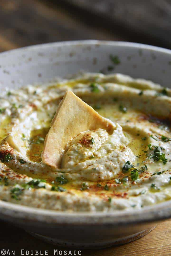 Baba Ghanoush with Pita Chip Dipping In
