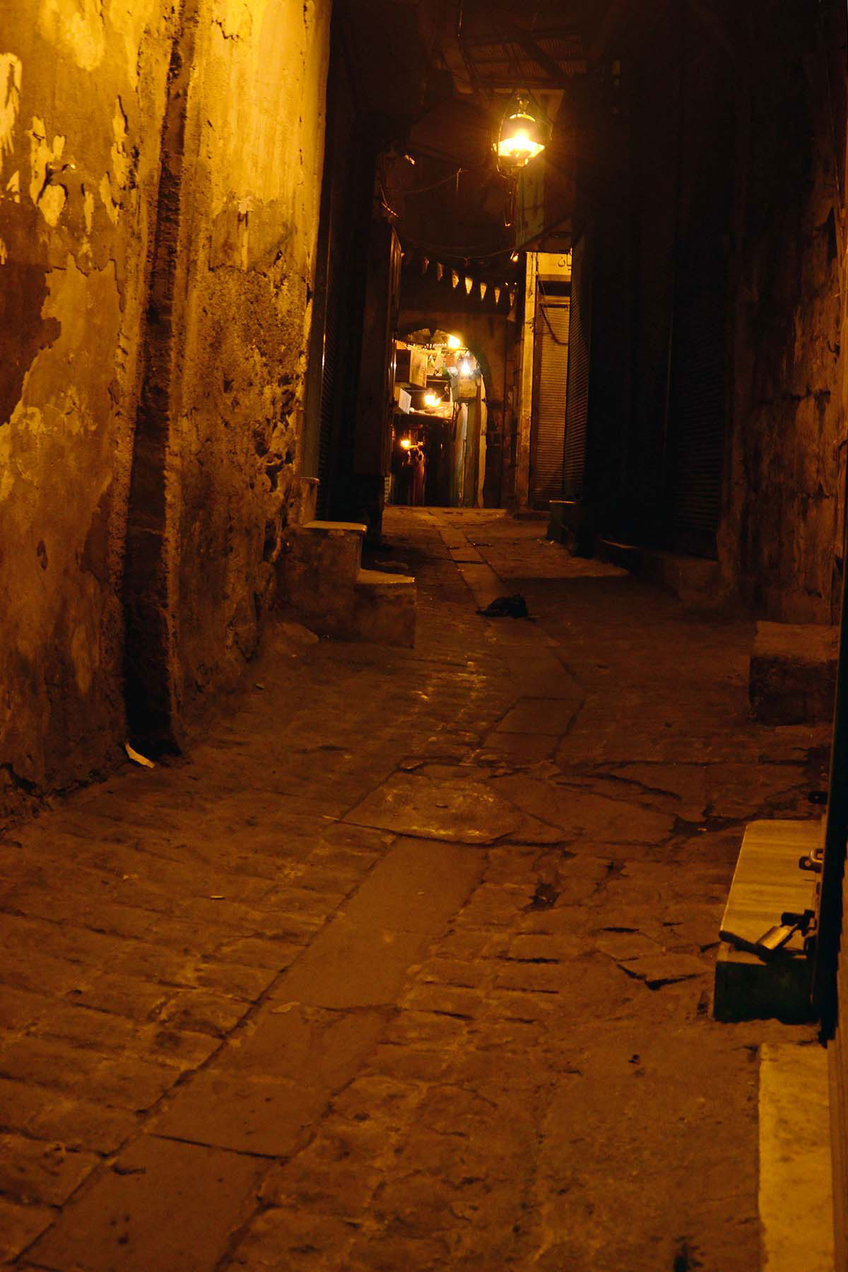 alley inside the walled city of Old Damascus Syria