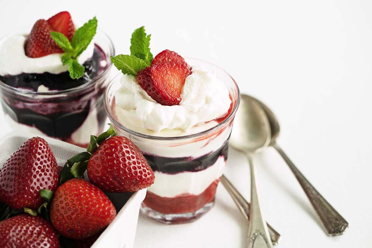 red white and blue no bake parfaits for summer