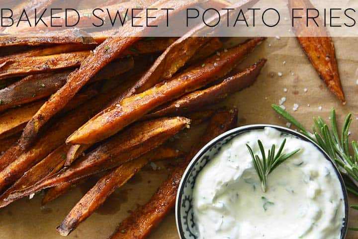 baked sweet potato fries with description