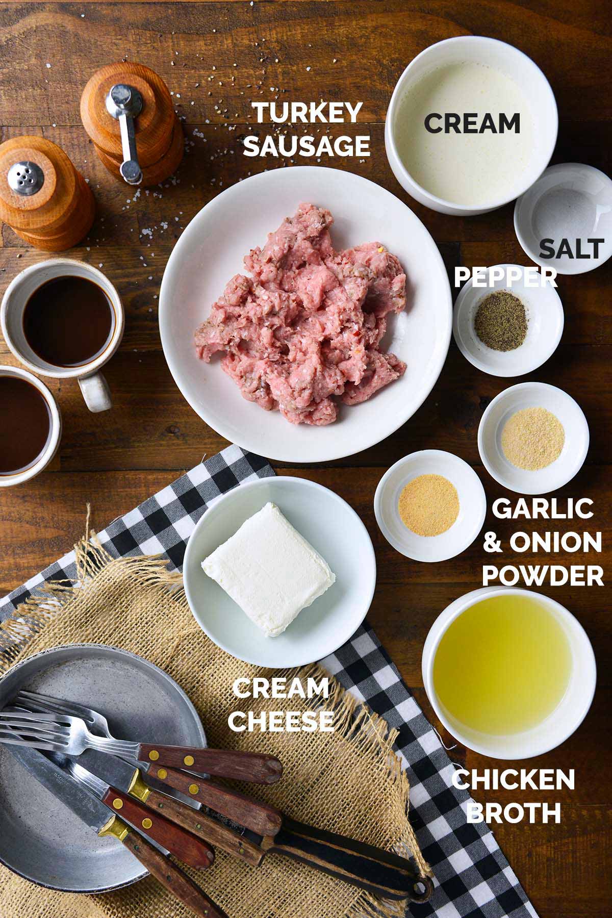 keto creamy sausage gravy ingredients