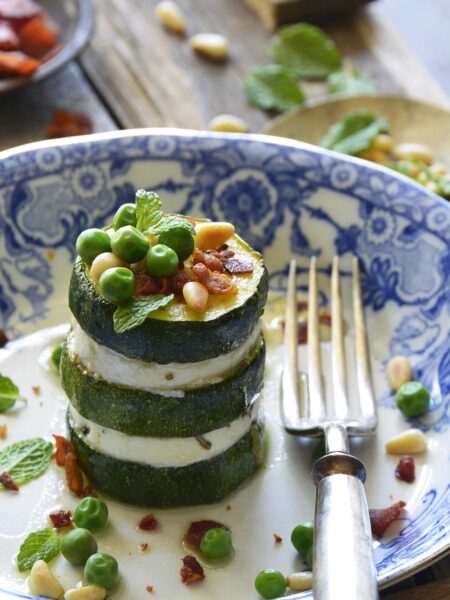 zucchini stacks with goat cheese featured image