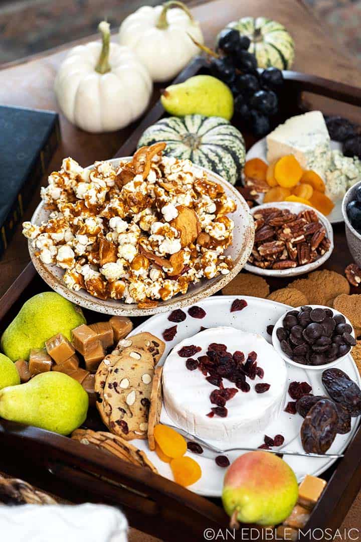 fall movie snack board