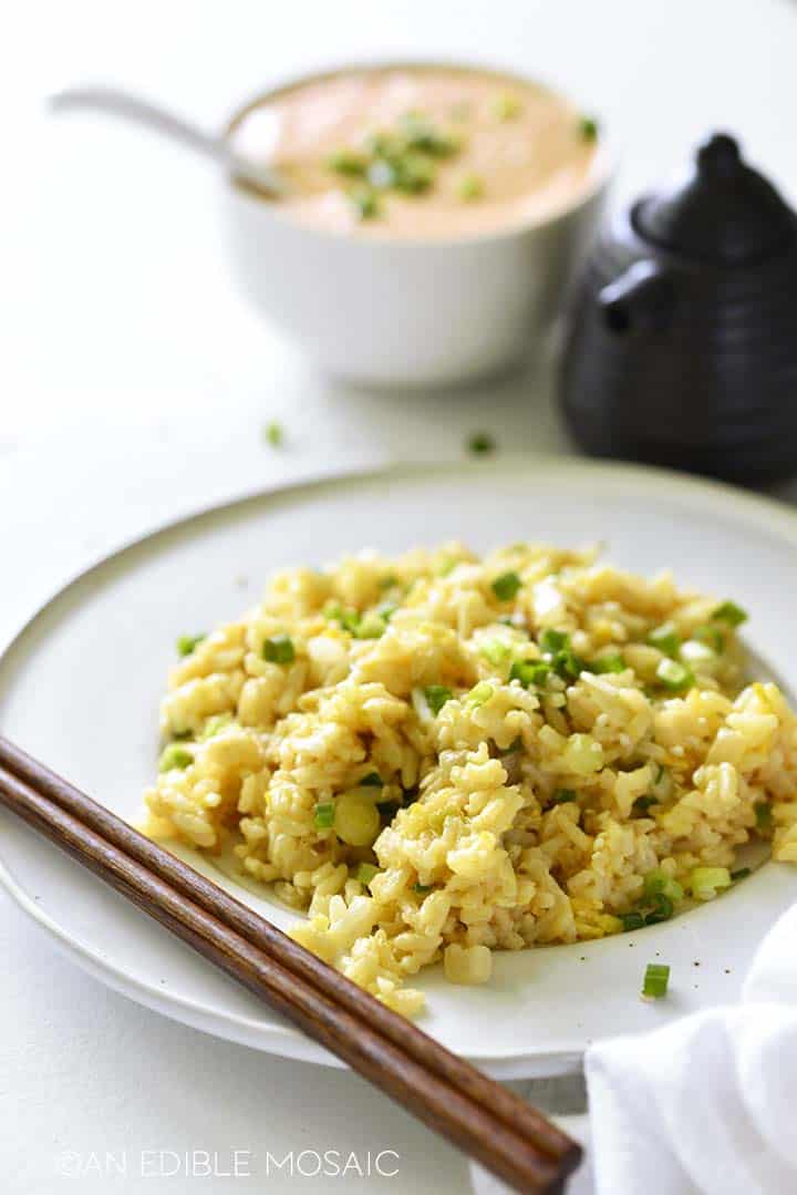 japanese fried rice on plate