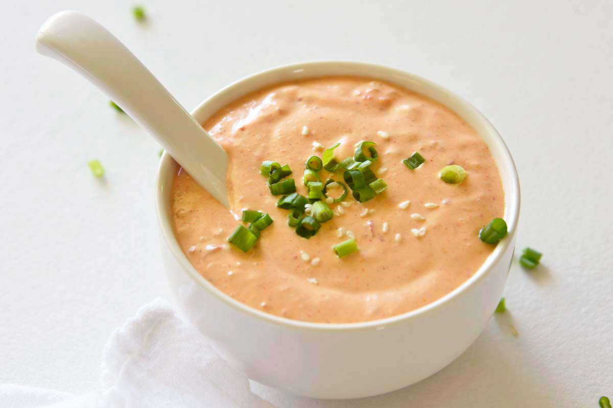 bowl of homemade hibachi sakura sauce