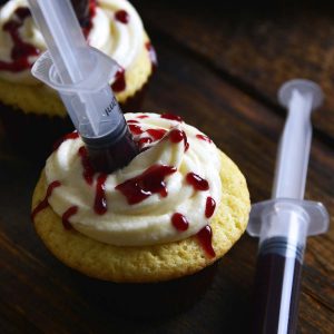 easy bloody halloween cupcakes recipe featured image